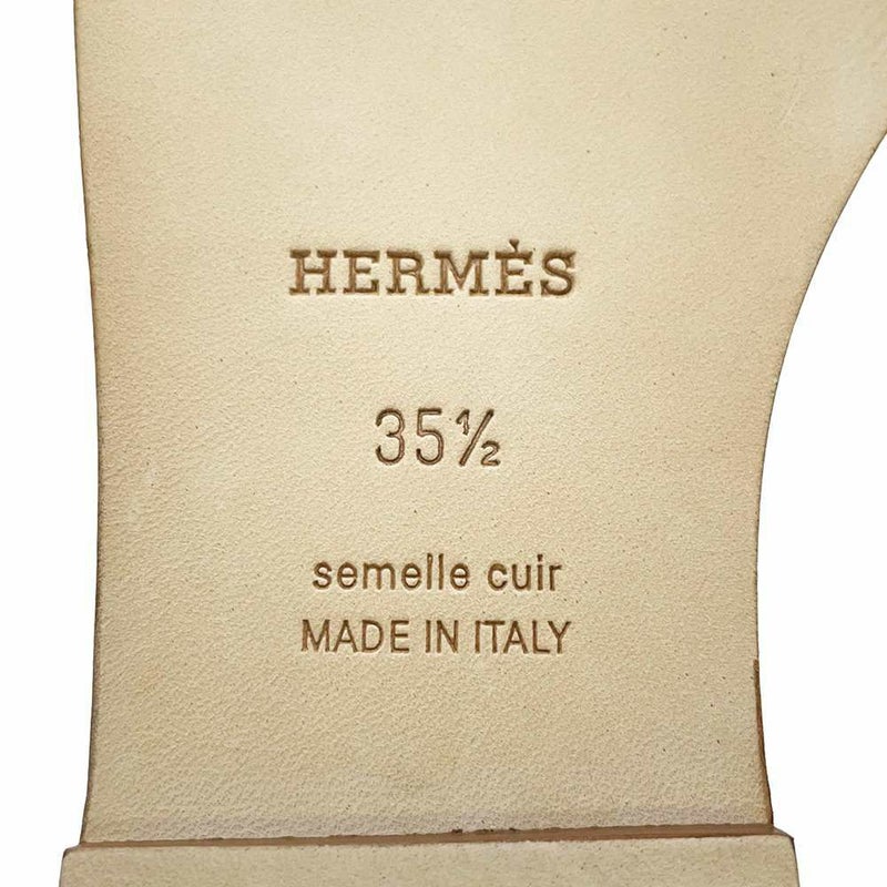 エルメス サンダル オラン レザー レディースサイズ35 1/2 HERMES 靴 白