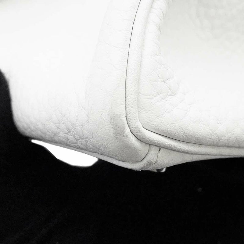 エルメス ショルダーバッグ ショルダーケリー 内縫い ホワイト/シルバー金具 トリヨンクレマンス □M刻印