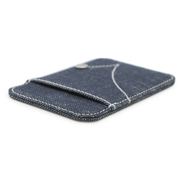 エルメス カードケース MagSafe  エマン ルボン ブルーインディゴ/ホワイト デニム HERMES マグセーフ