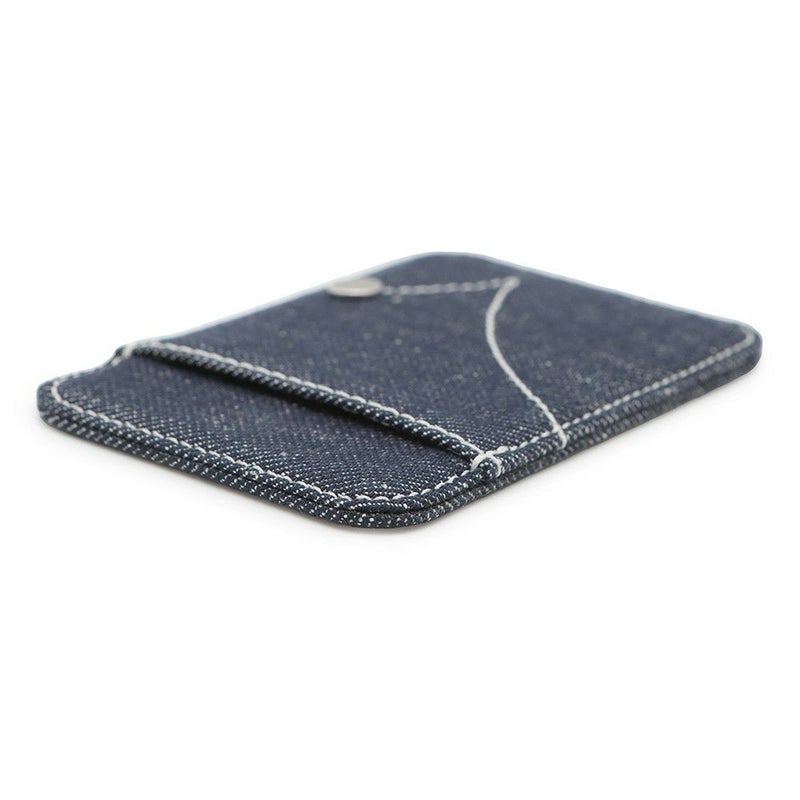 エルメス カードケース MagSafe  エマン ルボン ブルーインディゴ/ホワイト デニム HERMES マグセーフ