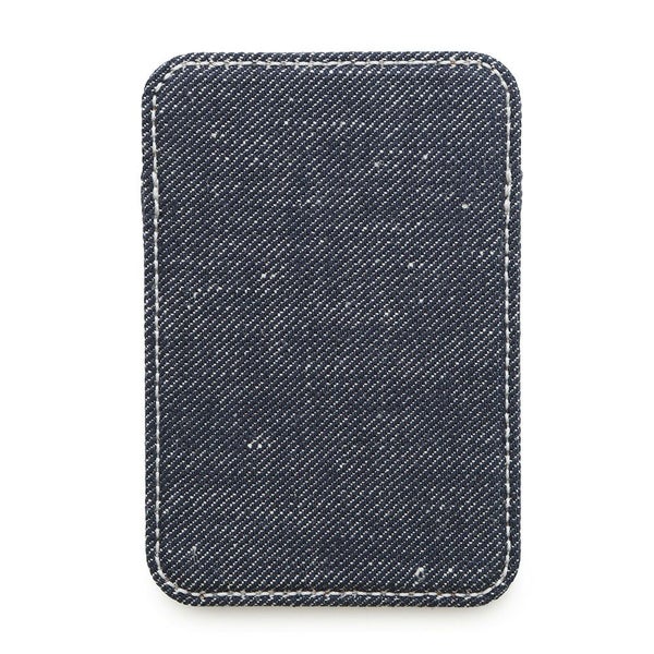 エルメス カードケース MagSafe  エマン ルボン ブルーインディゴ/ホワイト デニム HERMES マグセーフ