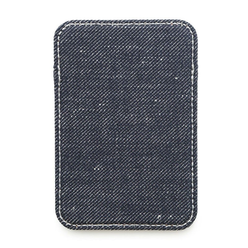 エルメス カードケース MagSafe  エマン ルボン ブルーインディゴ/ホワイト デニム HERMES マグセーフ