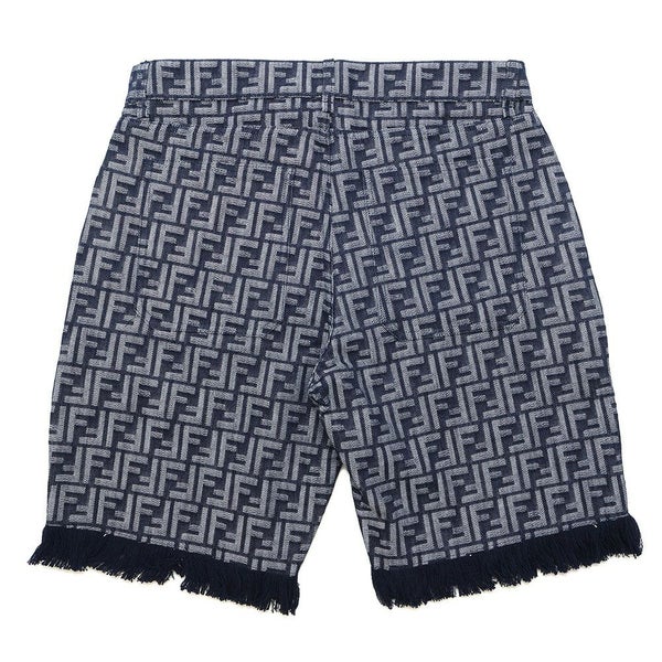 フェンディ パンツ エンブロイダリーFFロゴ バミューダショートパンツ メンズサイズ35 FLP307 AMZ3 FENDI
