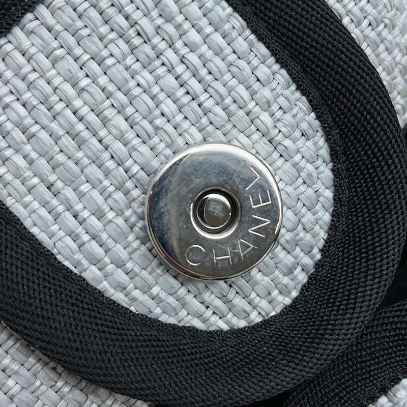 シャネル トートバッグ ドーヴィルライン ミディアム ショッピングバッグ ココマーク A67001 CHANEL チェーントート 黒