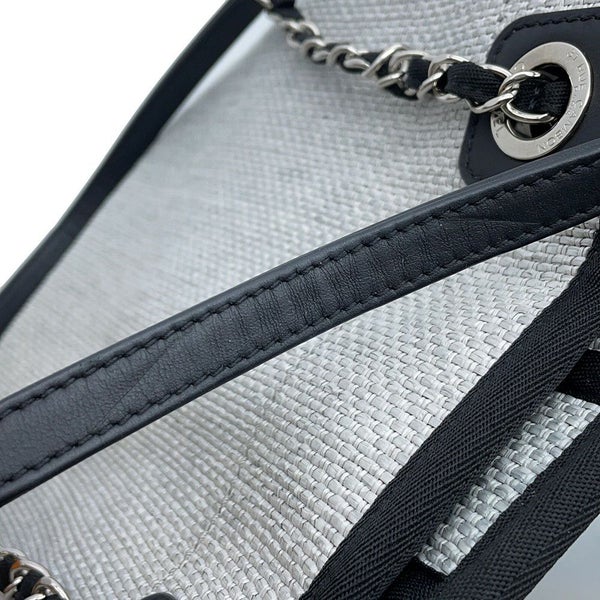 シャネル トートバッグ ドーヴィルライン ミディアム ショッピングバッグ ココマーク A67001 CHANEL チェーントート 黒