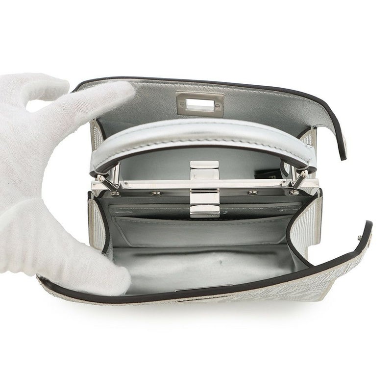 フェンディ ハンドバッグ ピーカブーアイシーユー クリスタルFF プチ 8BN335 FENDI 2wayショルダーバッグ ファミリーセール品