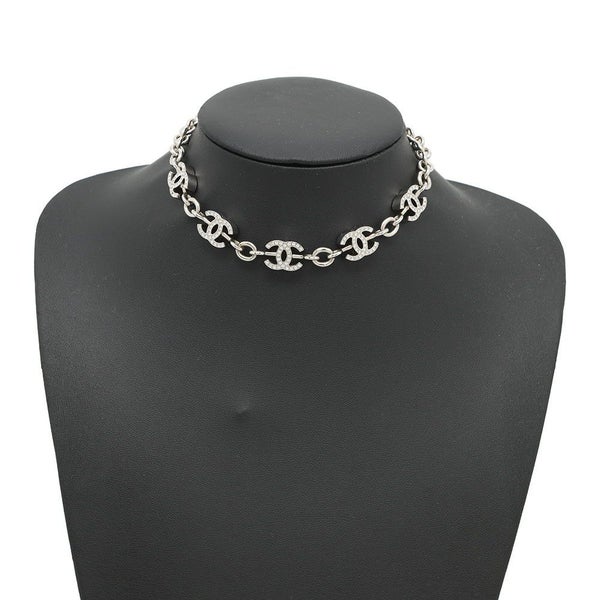 シャネル ネックレス ココマーク 5P ラインストーン メタル ABE836 CHANEL アクセサリー チョーカー