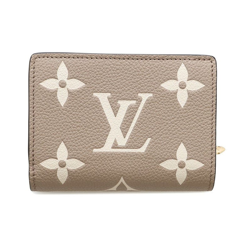 ルイヴィトン 二つ折り財布 モノグラム・アンプラント ポルトフォイユ・クレア M82370 LOUIS VUITTON グレージュ