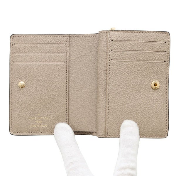 ルイヴィトン 二つ折り財布 モノグラム・アンプラント ポルトフォイユ・クレア M82370 LOUIS VUITTON グレージュ