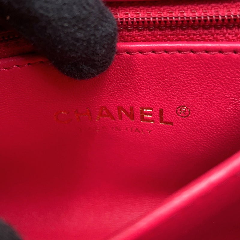 シャネル チェーンショルダーバッグ マトラッセ トップハンドル クランプルラムスキン AS2478 CHANEL 2way 黒