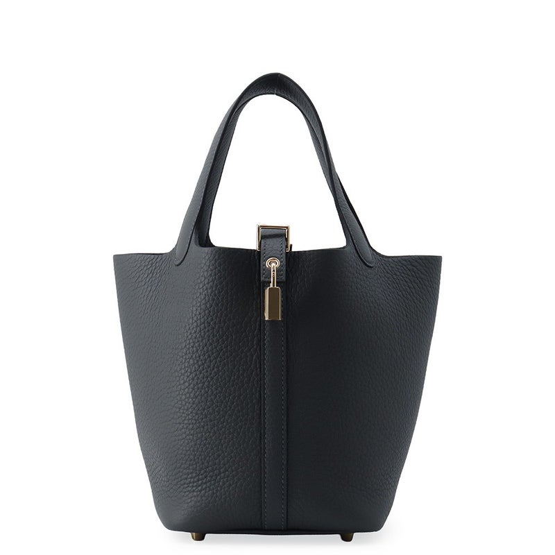 エルメス ハンドバッグ ピコタンロックPM グリミスティ/シャンパンゴールド金具 トリヨンクレマンス G刻印 HERMES トートバッグ