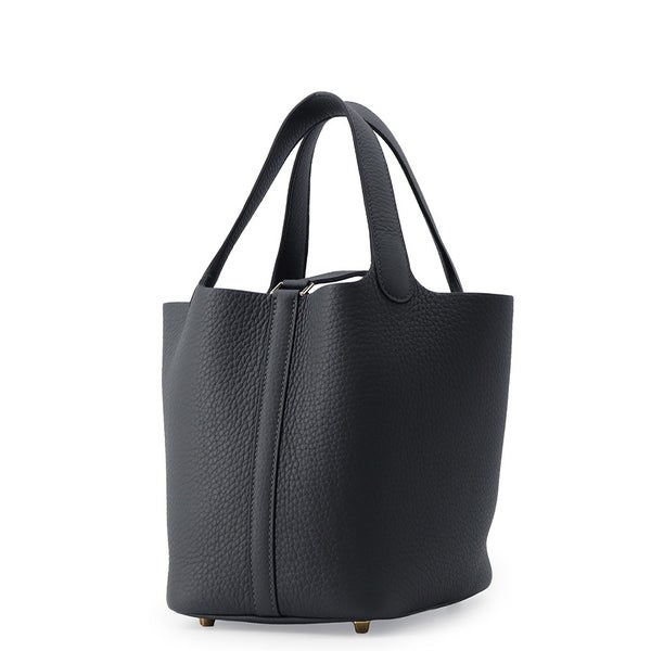 エルメス ハンドバッグ ピコタンロックPM グリミスティ/シャンパンゴールド金具 トリヨンクレマンス G刻印 HERMES トートバッグ