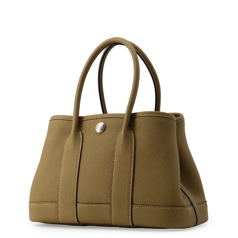 エルメス トートバッグ ネオ・ガーデン 23 ガーデンパーティ デュンヌ/シルバー金具 トゴ G刻印 HERMES