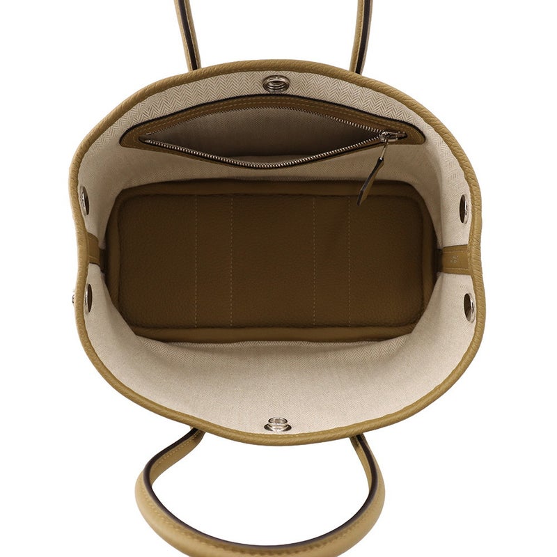 エルメス トートバッグ ネオ・ガーデン 23 ガーデンパーティ デュンヌ/シルバー金具 トゴ G刻印 HERMES