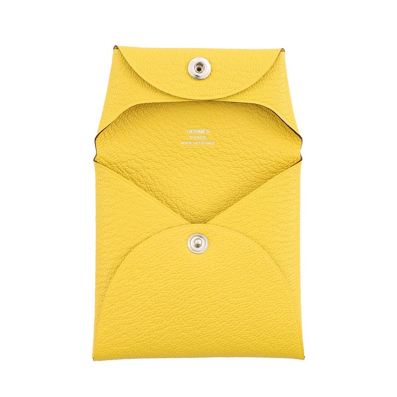 エルメス コインケース バスティア ジョーヌナプル シェブルミゾル W刻印 HERMES 小銭入れ