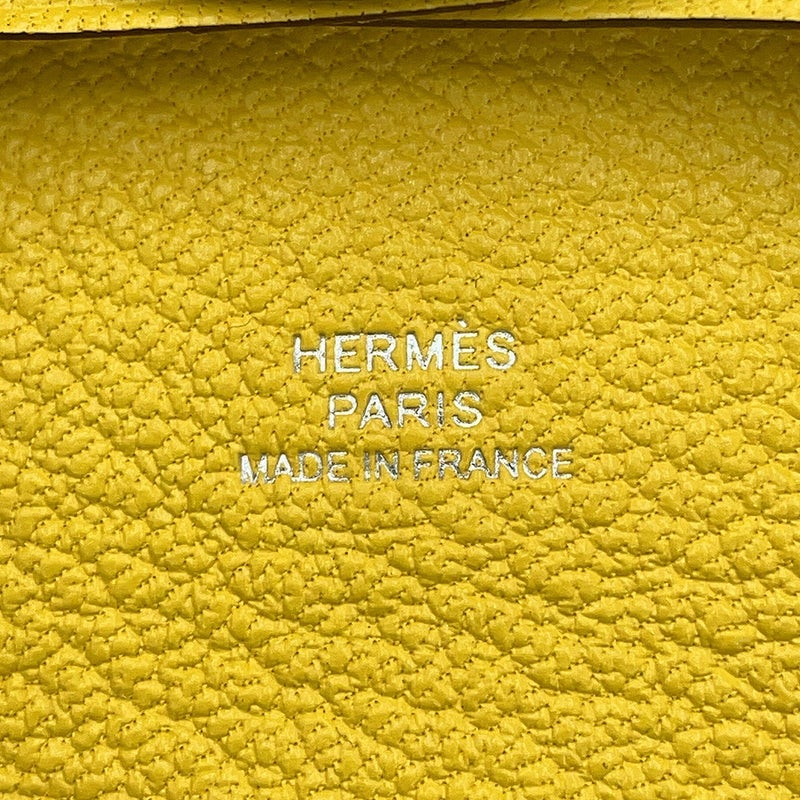 エルメス コインケース バスティア ジョーヌナプル シェブルミゾル W刻印 HERMES 小銭入れ