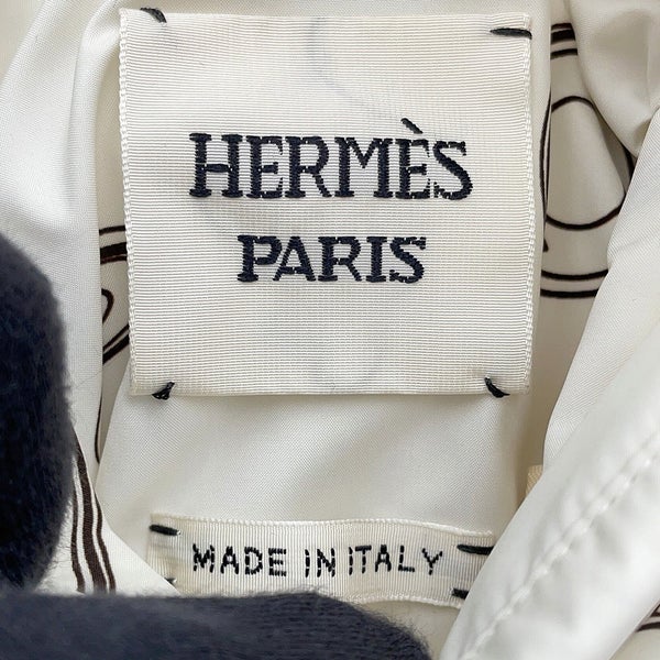エルメス コート キルティング リバーシブルコート Clou de Selle Semis レディースサイズ42 HERMES アウター 白 黒