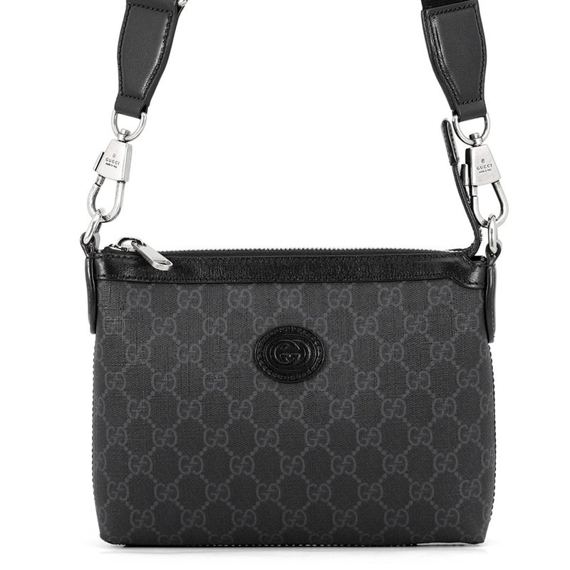 グッチ ショルダーバッグ インターロッキングG GGスプリーム レザー 760021 GUCCI バッグ 黒