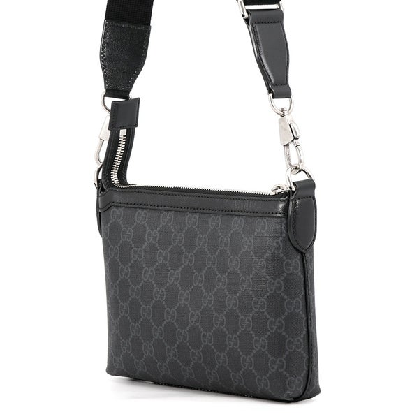 グッチ ショルダーバッグ インターロッキングG GGスプリーム レザー 760021 GUCCI バッグ 黒