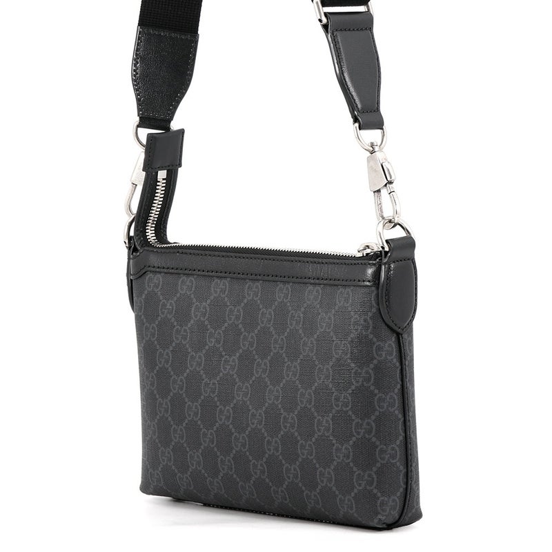 グッチ ショルダーバッグ インターロッキングG GGスプリーム レザー 760021 GUCCI バッグ 黒