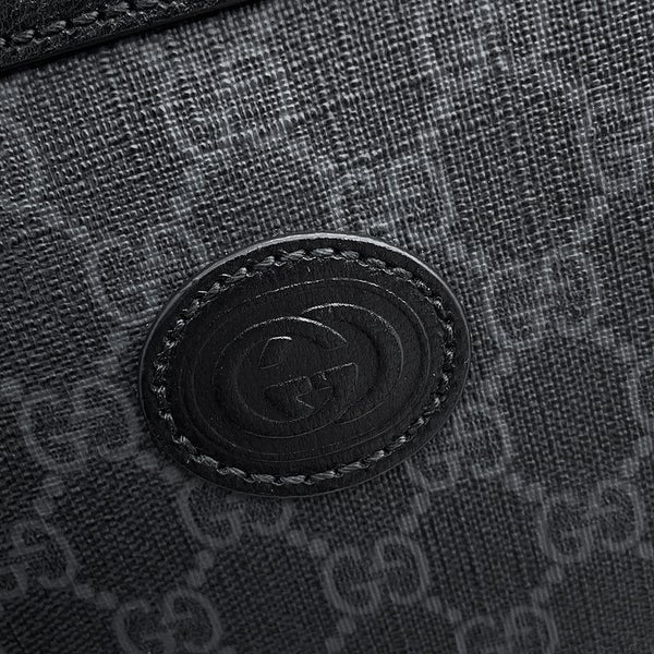 グッチ ショルダーバッグ インターロッキングG GGスプリーム レザー 760021 GUCCI バッグ 黒