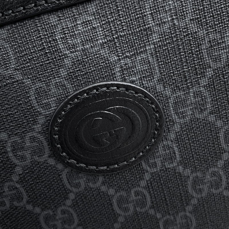 グッチ ショルダーバッグ インターロッキングG GGスプリーム レザー 760021 GUCCI バッグ 黒