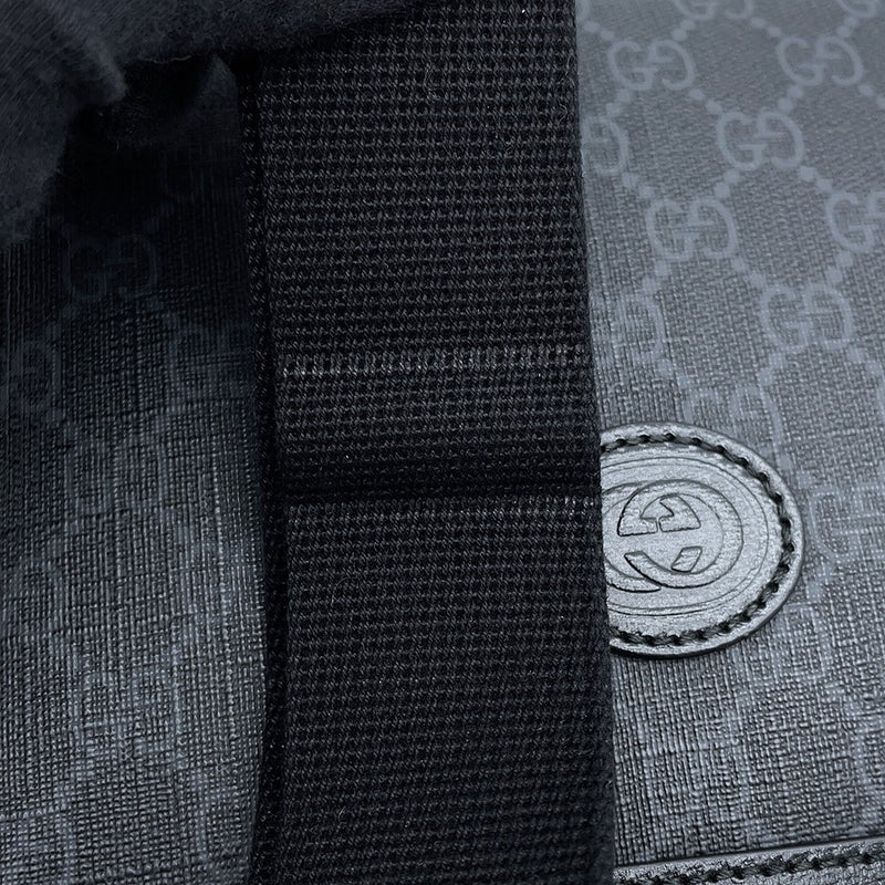 グッチ ショルダーバッグ インターロッキングG GGスプリーム レザー 760021 GUCCI バッグ 黒