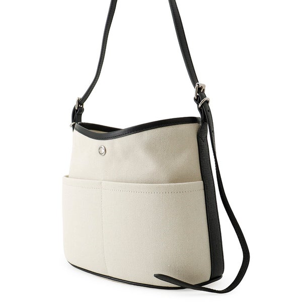 バレンシアガ ショルダーバッグ ビアリッツ スモール バケットバッグ キャンバス/レザー 828843 BALENCIAGA 黒