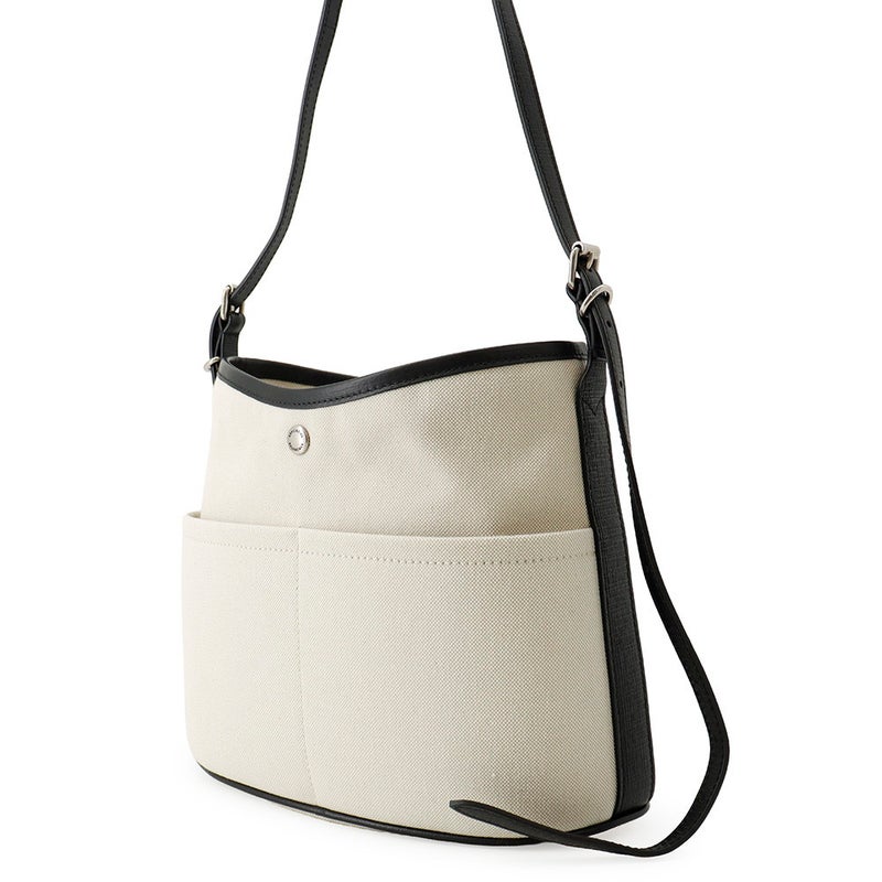 バレンシアガ ショルダーバッグ ビアリッツ スモール バケットバッグ キャンバス/レザー 828843 BALENCIAGA 黒