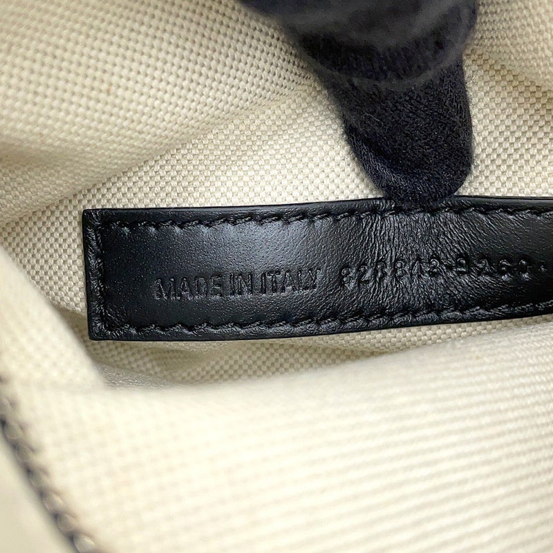 バレンシアガ ショルダーバッグ ビアリッツ スモール バケットバッグ キャンバス/レザー 828843 BALENCIAGA 黒