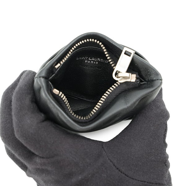 サンローランパリ コインケース ロゴ レザー 777889 SAINT LAURENT PARIS 財布 黒