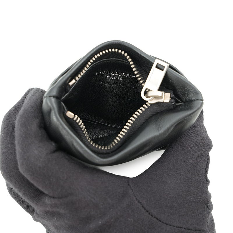 サンローランパリ コインケース ロゴ レザー 777889 SAINT LAURENT PARIS 財布 黒