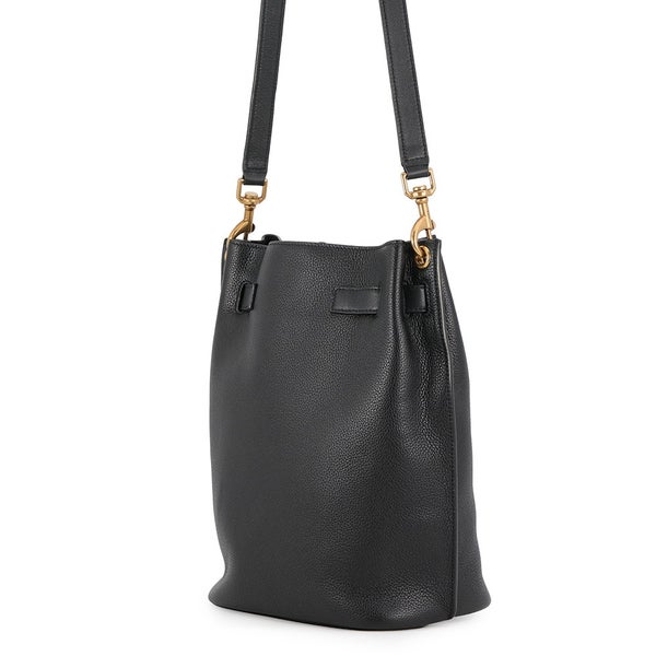 サンローランパリ ショルダーバッグ ブークル バケットバッグ レザー 727673 SAINT LAURENT PARIS 黒
