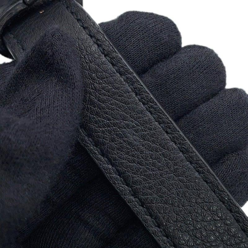 サンローランパリ ショルダーバッグ ブークル バケットバッグ レザー 727673 SAINT LAURENT PARIS 黒