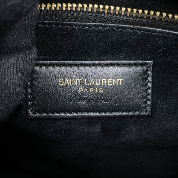 サンローランパリ ショルダーバッグ ブークル バケットバッグ レザー 727673 SAINT LAURENT PARIS 黒