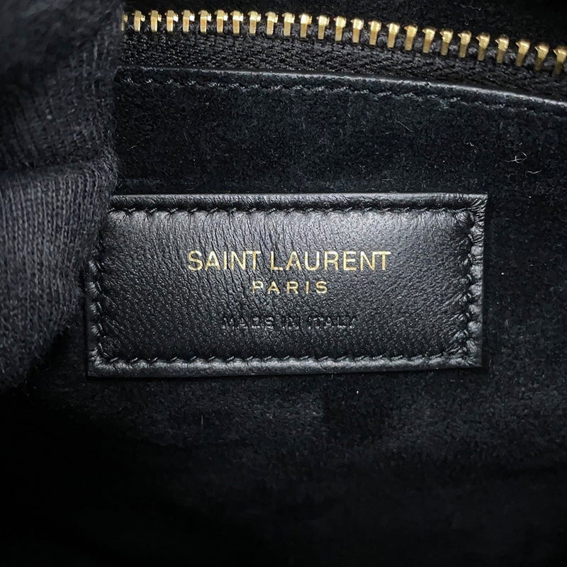 サンローランパリ ショルダーバッグ ブークル バケットバッグ レザー 727673 SAINT LAURENT PARIS 黒
