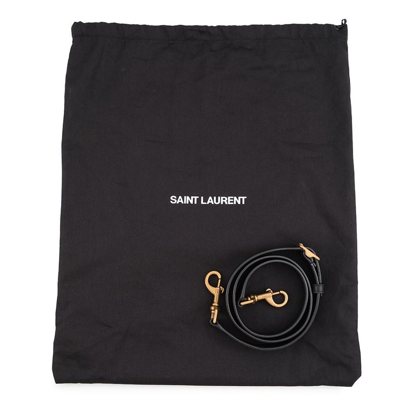 サンローランパリ ショルダーバッグ ブークル バケットバッグ レザー 727673 SAINT LAURENT PARIS 黒
