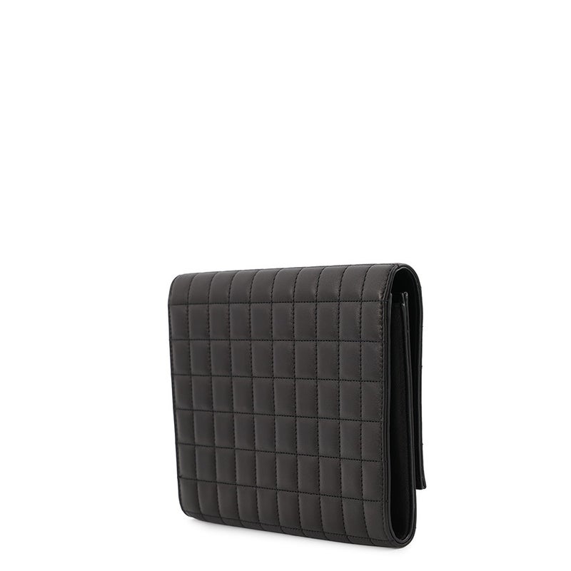 サンローランパリ クラッチバッグ フラップ ポーチ ラムスキン 759879 SAINT LAURENT PARIS 黒