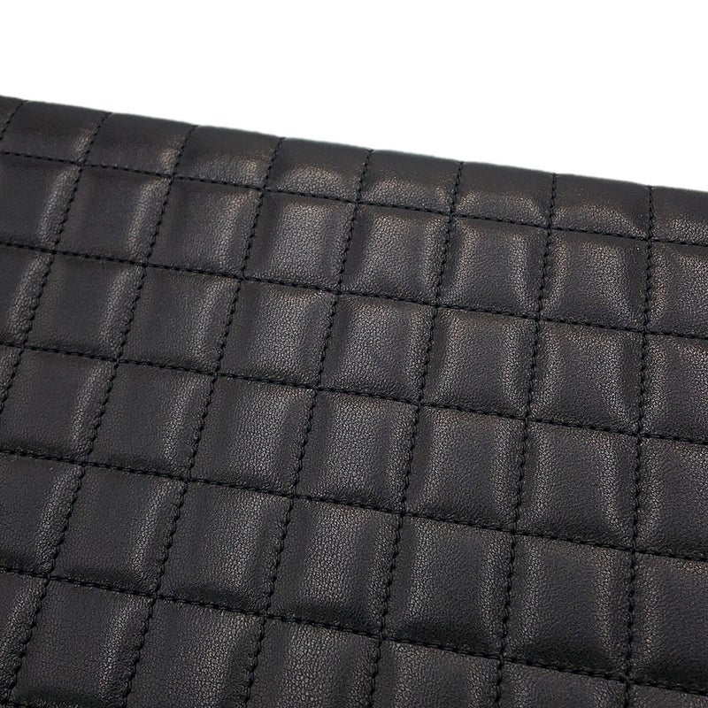 サンローランパリ クラッチバッグ フラップ ポーチ ラムスキン 759879 SAINT LAURENT PARIS 黒