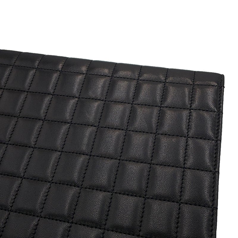 サンローランパリ クラッチバッグ フラップ ポーチ ラムスキン 759879 SAINT LAURENT PARIS 黒