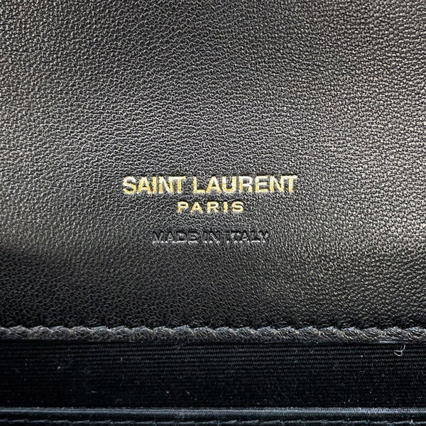 サンローランパリ クラッチバッグ フラップ ポーチ ラムスキン 759879 SAINT LAURENT PARIS 黒