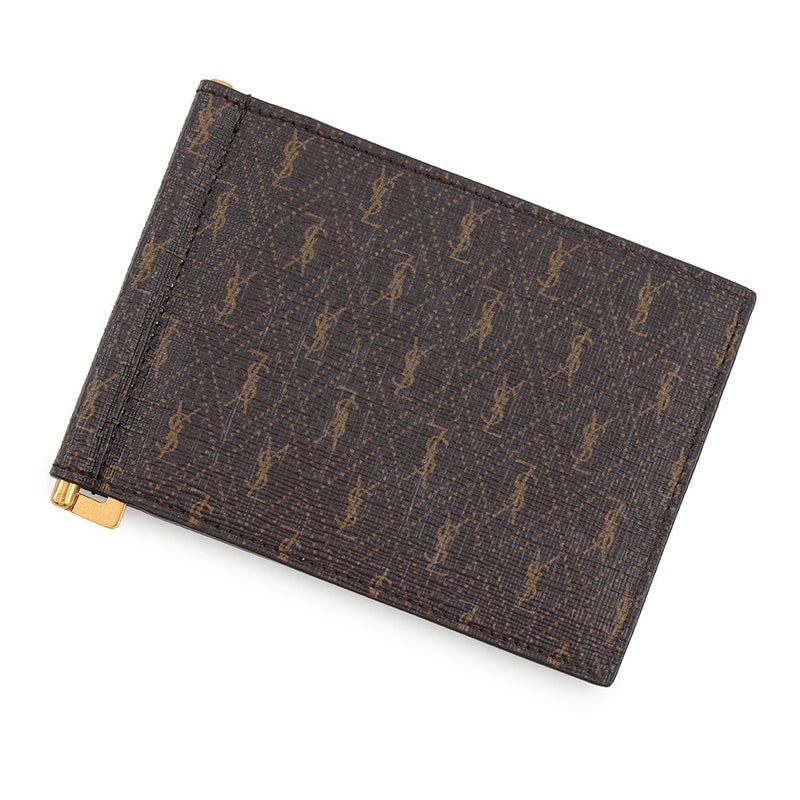 サンローランパリ 二つ折り財布 マネークリップ  YSLモノグラム レザー 647153 SAINT LAURENT PARIS 財布