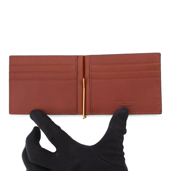 サンローランパリ 二つ折り財布 マネークリップ  YSLモノグラム レザー 647153 SAINT LAURENT PARIS 財布