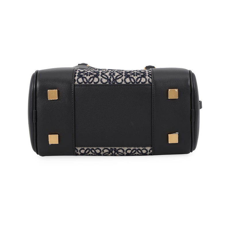 ロエベ ハンドバッグ アマソナ19 スクエアバッグ キャンバス カーフレザー LOEWE 2wayショルダーバッグ 黒