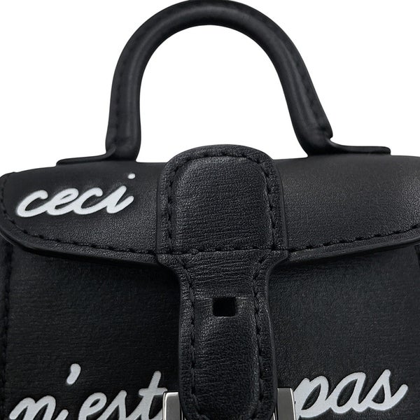 デルヴォー バッグチャーム ブリヨン ミニ ルーモア ボックスカーフ Delvaux 黒