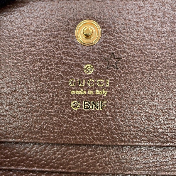グッチ 二つ折り財布 GGスプリーム ばなにゃ コンパクトウォレット レザー 701009 GUCCI アウトレット品