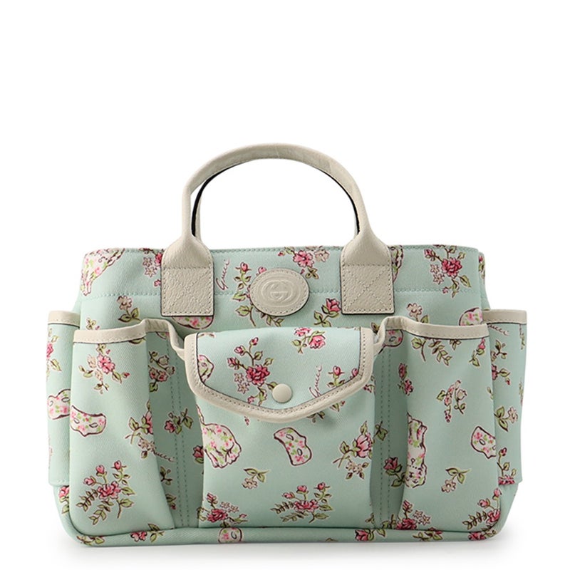 グッチ トートバッグ チルドレンズ キャンバス/レザー インターロッキングG フラワー ドッグ 628159 GUCCI バッグ ハンドバッグ 白