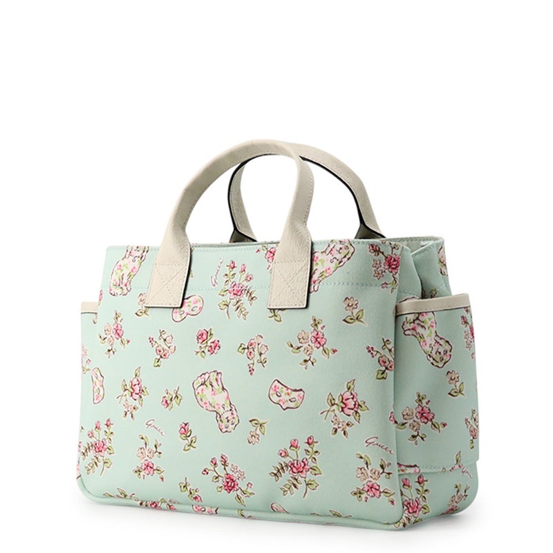 グッチ トートバッグ チルドレンズ キャンバス/レザー インターロッキングG フラワー ドッグ 628159 GUCCI バッグ ハンドバッグ 白