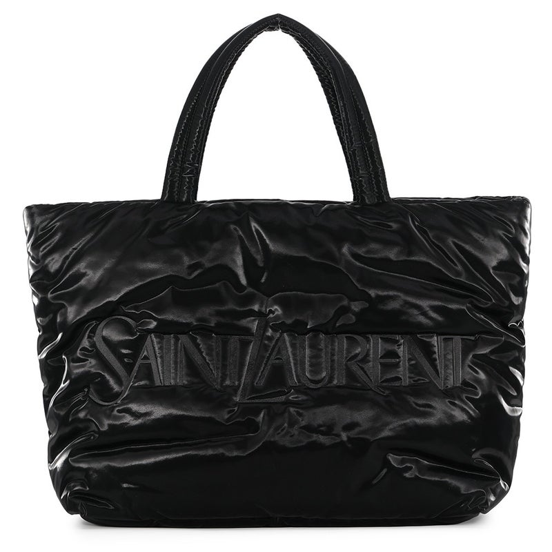 サンローランパリ トートバッグ ワイド パファー ロゴ ショッピングバッグ 756269 SAINT LAURENT PARIS 黒