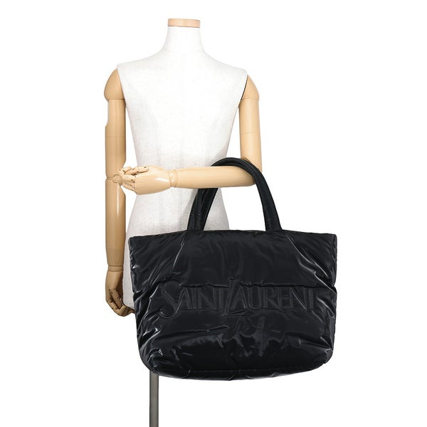 サンローランパリ トートバッグ ワイド パファー ロゴ ショッピングバッグ 756269 SAINT LAURENT PARIS 黒